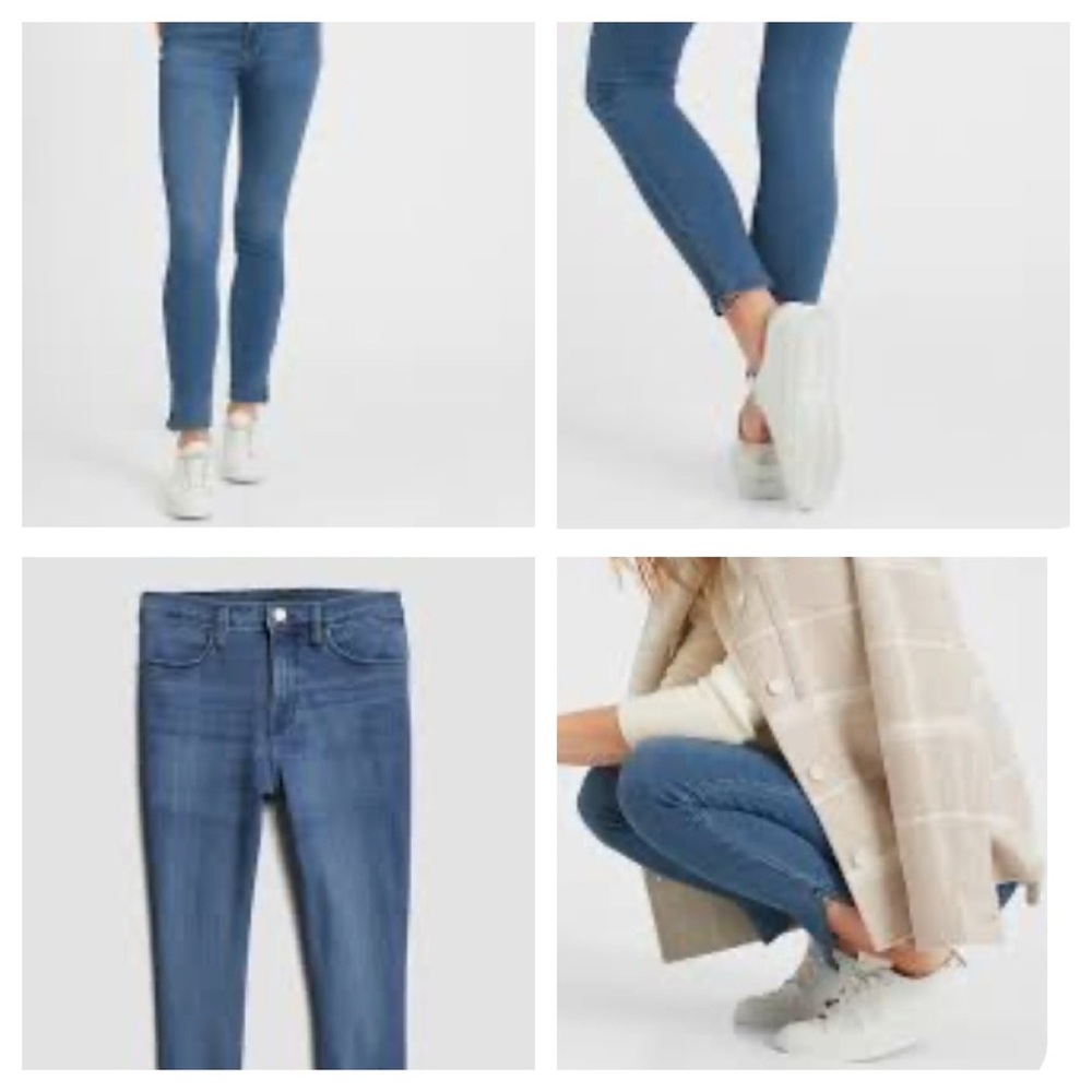 banana republic high rise legging jean w/ ankle zips